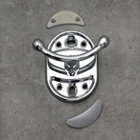 Nast-wall hook, double accoona a11201-2, color chromium-3