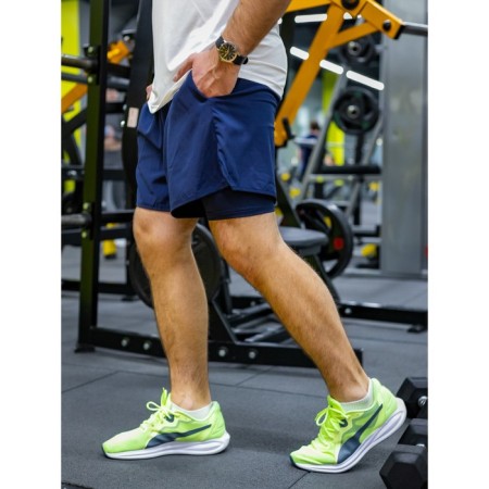 Male sports shorts, size 46, dark blue color-4