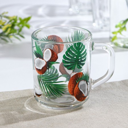 Glass glass for tea "Coconut", 250 ml