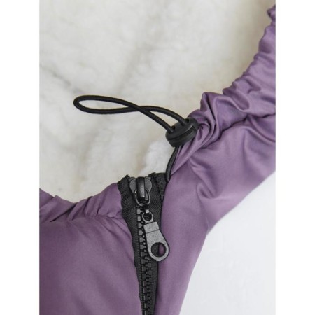 Winter fur envelope Snowy Baby, size 85 cm, purple color-7