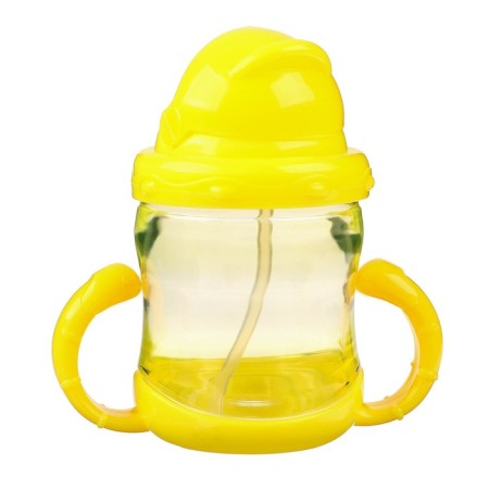 Children's stroke with silicone tube, 200 ml., With handles, color mix-2
