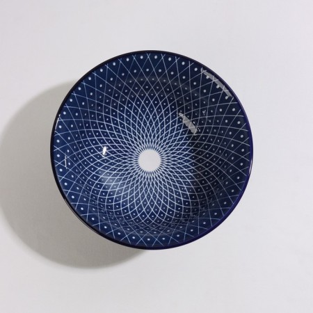 Boda ceramic shade “Boda”, 340 ml, d = 12 cm, blue color-2