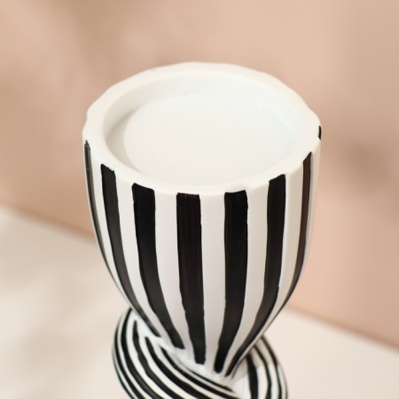 Climber for one candle “Knot”, white-black color 29.5 x 7.5 x 7.5 cm-9