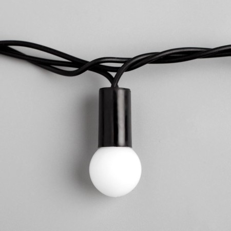Garland “thread” 20 m with nozzles “balls 1.5 cm”, IP44, dark thread, 200 LED, white-blue glow, blinking, 220 V-3