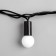 Garland “thread” 20 m with nozzles “balls 1.5 cm”, IP44, dark thread, 200 LED, white-blue glow, blinking, 220 V