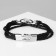 Male Bracelet “Attack” Scorpio, black color with silver, 20.5 cm