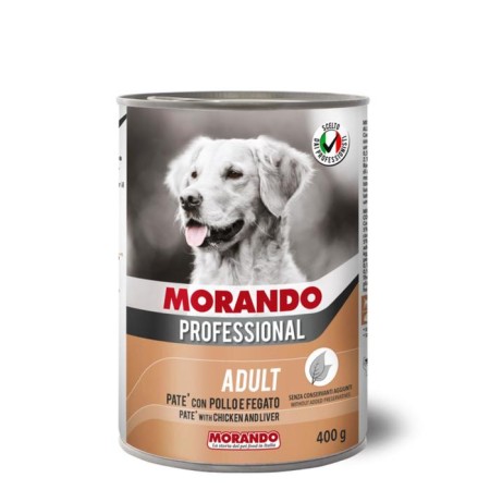 Wet Morando Professional food for dogs, a paste with chicken and liver, 400 g