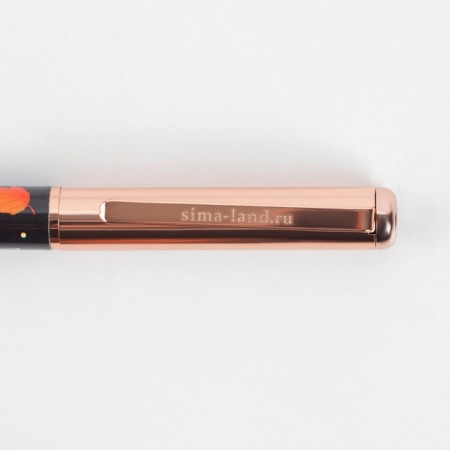 Pen "Best Teacher", accessories pink gold, metal, blue paste, 1.0 mm-5