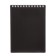 Notepad A6, 80 sheets of a cage, on the row of Velvet black, plastic cover, microperciet