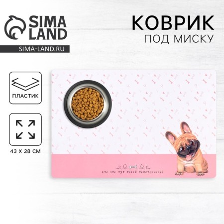 A rug for a bowl "Who is it so thick here?" 43x28 ​​cm