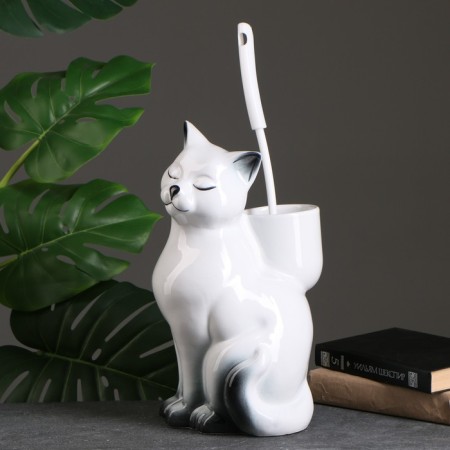 Brash stand "Cat" with Berschik, 20x18x37cm-3