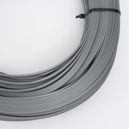 Artificial Roatan Smooth 7 mm 100 m half a pipe (silver metallic)-1