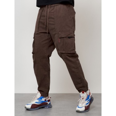 Cargo jeans men, size 54, brown color-1