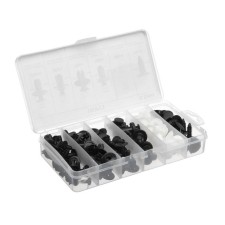 Clips and fasteners, 6 types, set 100 pcs