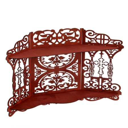Iconostasis No. 14, color red tree, 42x22x52 cm