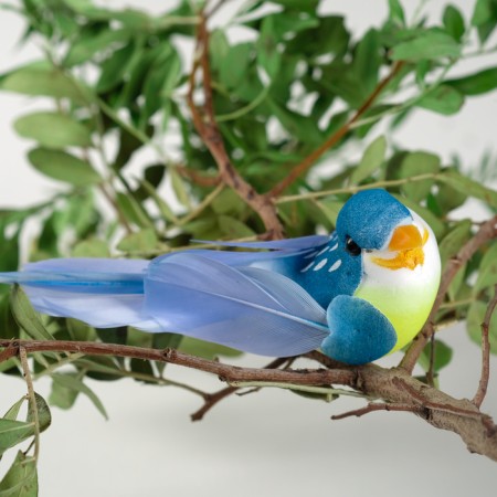 A bird for decoration and floristry, on a clothespin, mix, plastic, 1 pc., 8 x 8 cm-5