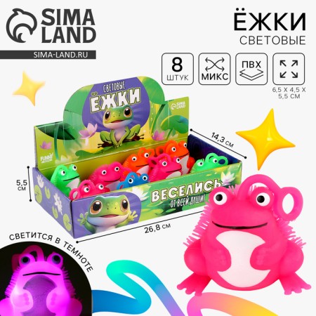 Bloody rubber hornet light “frog”, mix color, in showbox