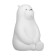 Nightlight "Bear" LED battery 3XLR white 11x8.5x14 cm