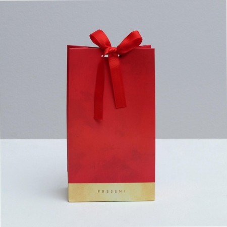 Gift package with tape, packaging, "Present", 13 x 23 x 7 cm-3
