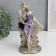 Polystone souvenir "Romantic couple on a brick hedge" 23.5x14.5x8 cm
