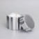 A candle in a candlelight made of gypsum with a lid with wide faces, 7.5x8.5 cm, silver