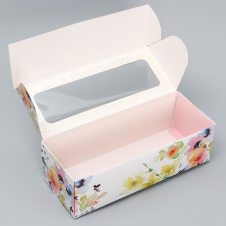 Confectionery packaging, a cupcake box with a window, “floral gamut”, 26 x 10 x 8 cm-3