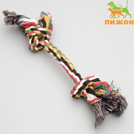 Cable toy "2 knots" large, 100 g, mix of flowers