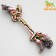 Cable toy "2 knots" large, 100 g, mix of flowers