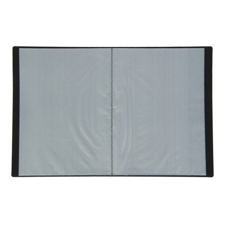 Folder with 30 A4 inserts, 500 microns, calligrata, texture "sand", black-1