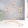 Summary metal for 3 candles "curls" d-2.5 cm gold 27.5x9x25.6 cm