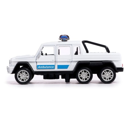 Metal machine "Jeep 6x6 of special services", 1:32, inertia, color white-1