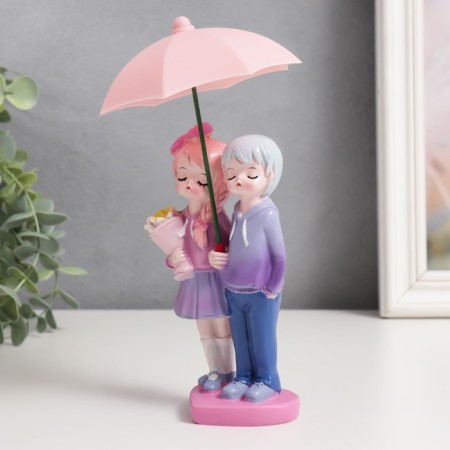 Souvenir Polystone "A couple under an umbrella" MIX 13x13.5x20 cm-4
