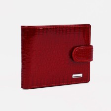 Women's wallet on the button, red color
