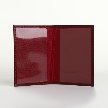 Cover for passport, Textura, burgundy color-4