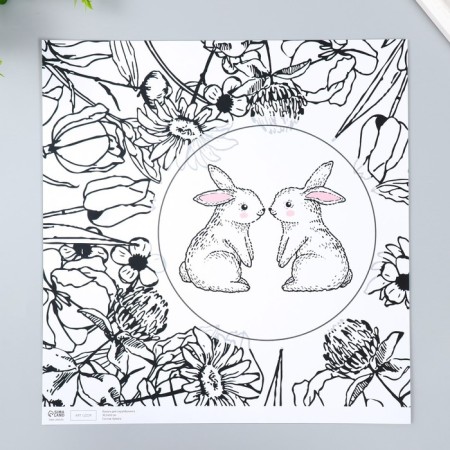 Scrapbooking paper "Cute Bunnies" Density 180 g 30.5x32 cm-3
