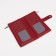 Women's wallet on the button, red color