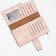 Women's wallet on the button, beige color