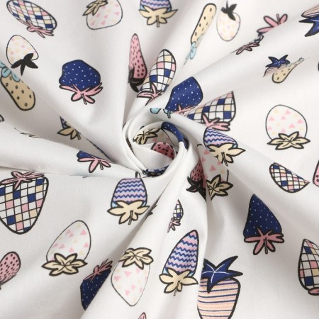 Printed fabric "strawberries" Sh.160 cm, satin, 100% cotton-2