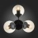 Sconces st. SL549.411.03. Stampo. 3x40 watts, E27, 33x31 cm, black color