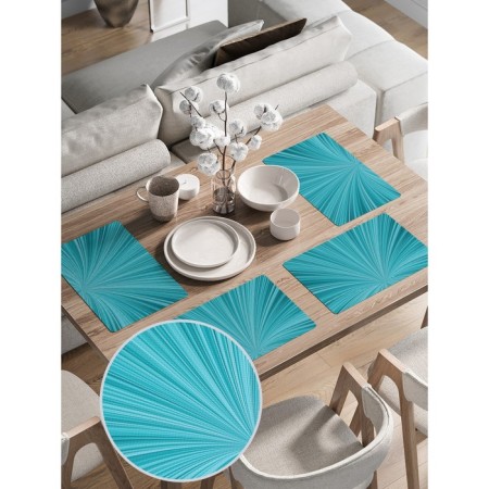 A set of napkins for setting the table "Illusory tunnel", rectangular, rounded edges, size 30x46 cm, 4 pcs-1