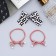 Hair set "Esther" (2 elastic bands, 1 clamp 4 cm) letters shine, mix