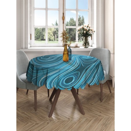 The tablecloth "Blue vortex", round, Saten, d = 150 cm-2