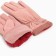 Gloves Female two -layer minku waterproof, size 6.5, pink color