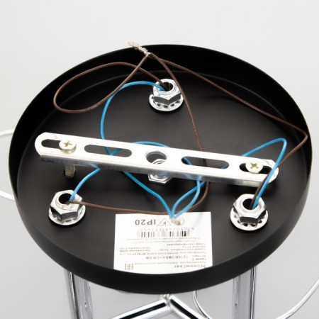 Kira chandelier 3x60W E27 53x53x26cm black/chrome-8