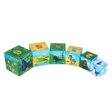 Board game "Smart cubes. Study animals ", 1+-5