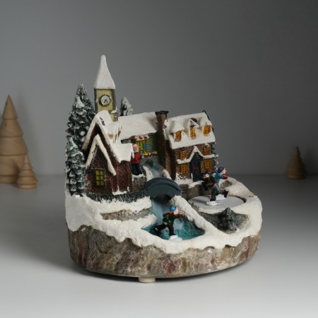 Souvenir plastic light "winter fun" is spinning 20.5x17x20.5 cm-2