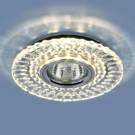 Surplus LED lamp Elektrostandard, 2197-2198, 120x120 mm, G5.3, transparent, silver color-1