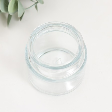Bank for candles glass with a “transparent” stopper 100 ml 6.5x6.5x6.5 cm-2