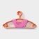 Shoulders - hangers for clothes with a lock on a hook, 39.5 × 20 cm, 5 pcs, color orange color
