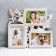 Photo frame Plastic in 3 photos 10x15 cm "Blooming cherry" golden-white 33x29 cm
